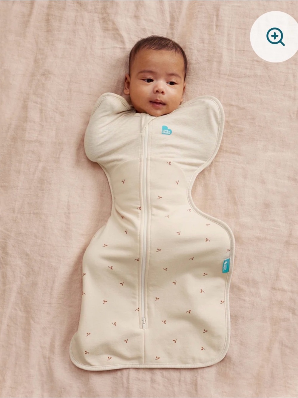 Love to Dream Cream “Oatmeal Twigs” Swaddle size small tog 1.5